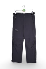 Pantaloni - Vaude tehnici negri, elastici, cu buzunare cu fermoar – S – Bărbați - fata