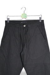 Pantaloni 2/3 - Premium chino negru din in si bumbac – M – Bărbați - detaliu