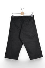 Pantaloni 2/3 - Premium chino negru din in si bumbac – M – Bărbați - spate
