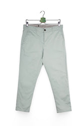 Pantaloni - Lui Jo chino verde-salvie din bumbac – M – Bărbați
