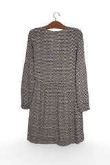 Rochie - Premium cu imprimeu geometric alb-negru – L – Femei - spate