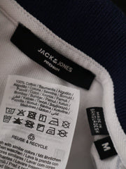 Tricou JACK&JONES alb cu imprimeu floral bleumarin – L/XL – Bărbați