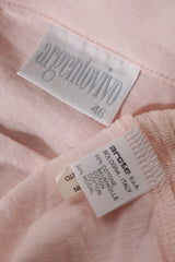 Eticheta marime si compozitie (rotita dreapta) - Cămașă - Premium roz pal cu textură plisată – XL – Femei
