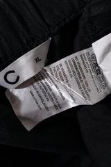 Eticheta marime si compozitie (rotita dreapta) - Pantaloni - Alte Branduri negri din in cu talie elastică – XL – Femei
