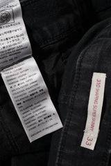 Eticheta marime si compozitie (rotita dreapta) - Blugi scurți - Levi's negri spalaciti din denim elastic – XL – Femei