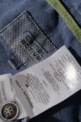 Eticheta marime si compozitie (rotita dreapta) - Tricou - Camel albastru cu imprimeu grafic floral – M – Bărbați