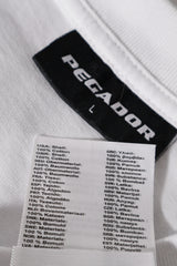 Eticheta marime si compozitie (rotita dreapta) - Tricou - Premium alb cu imprimeu grafic la spate – L – Bărbați