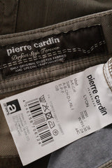 Eticheta marime si compozitie (rotita dreapta) - Pantaloni - Pierre Cardin chino kaki taupe din bumbac – L – Bărbați