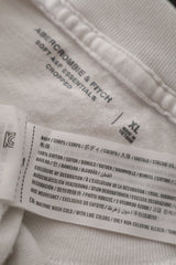 Eticheta marime si compozitie (rotita dreapta) - Tricou - Abercrombie&Fitch alb din bumbac cu croială relaxată – XL – Femei