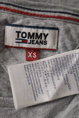 Eticheta marime si compozitie (rotita dreapta) - Tricou - Tommy Hilfiger gri deschis din bumbac cu croială simplă – XS – Femei