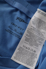 Eticheta marime si compozitie (rotita dreapta) - Tricou - NIKE albastru deschis din amestec tehnic cu croială lejeră – XL – Bărbați