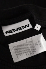 Eticheta marime si compozitie (rotita dreapta) - Tricou - Alte Branduri negru din bumbac organic cu logo discret – L – Bărbați