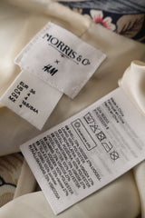 Eticheta marime si compozitie (rotita dreapta) - Sacou - Premium imprimat floral cu linie lejera – S – Femei