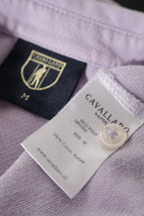 Eticheta marime si compozitie (rotita dreapta) - Tricou - Premium lila din bumbac cu guler polo – M – Femei