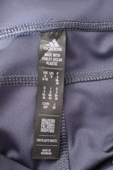 Eticheta marime si compozitie (rotita dreapta) - Colanti scurti - Adidas bleumarin sport cu croială mulată – S – Femei