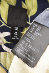 Eticheta marime si compozitie (rotita dreapta) - Cămașă - H&M cu imprimeu citrice si croiala relaxata – XXL – Bărbați
