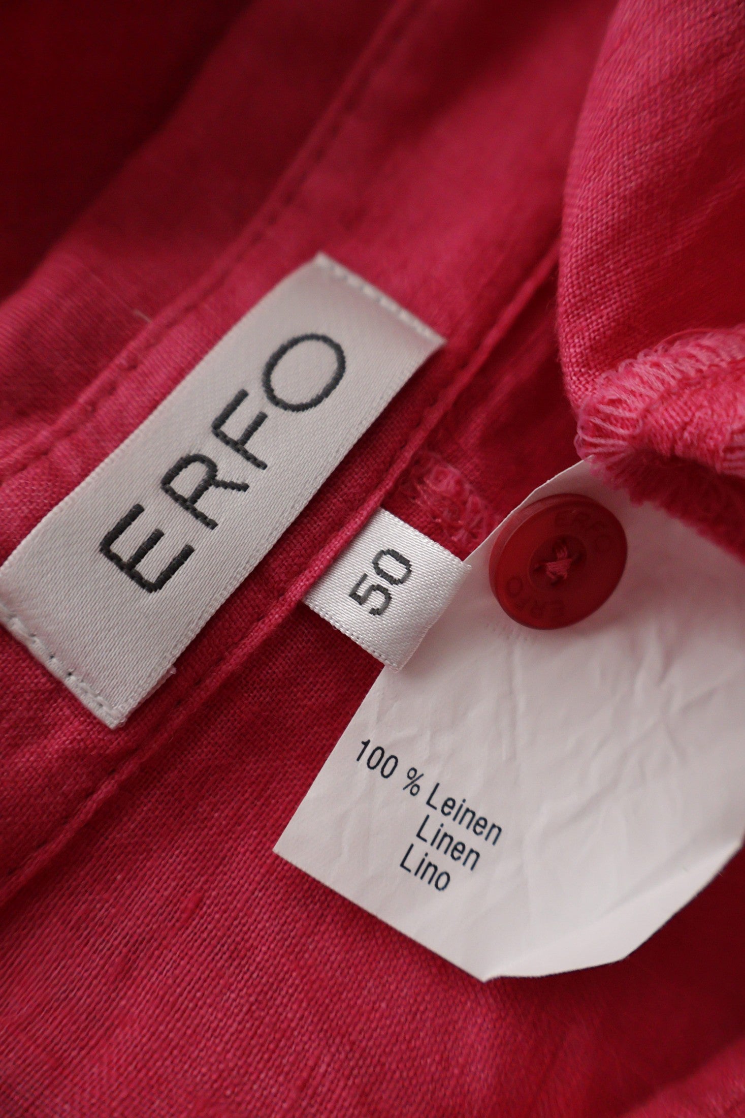 Camasa ERFO roz fuchsia mărime XXL etichetă mărime și compoziție second-hand premium