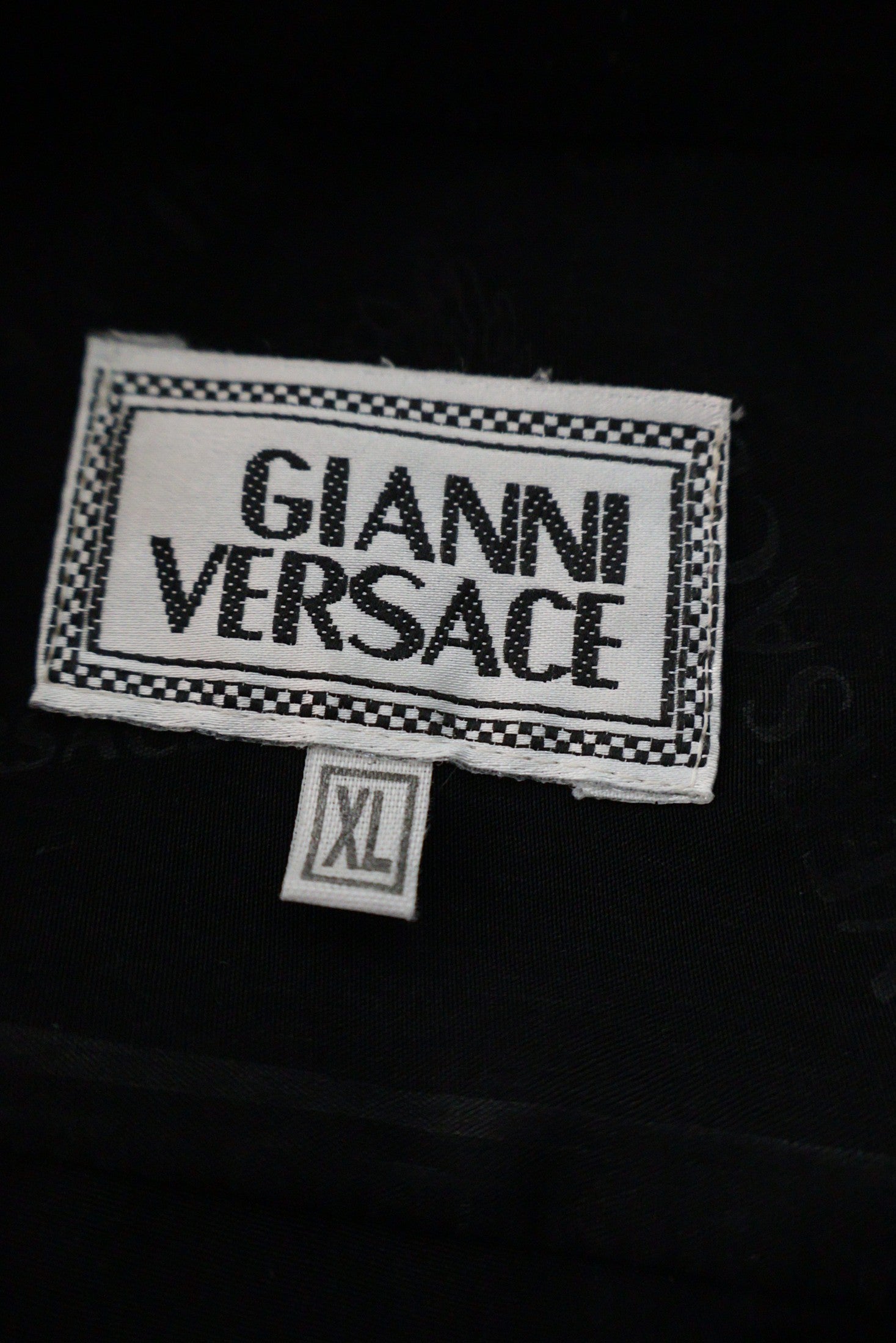 Camasa Gianni Versace negru mărime XL etichetă mărime și compoziție second-hand premium