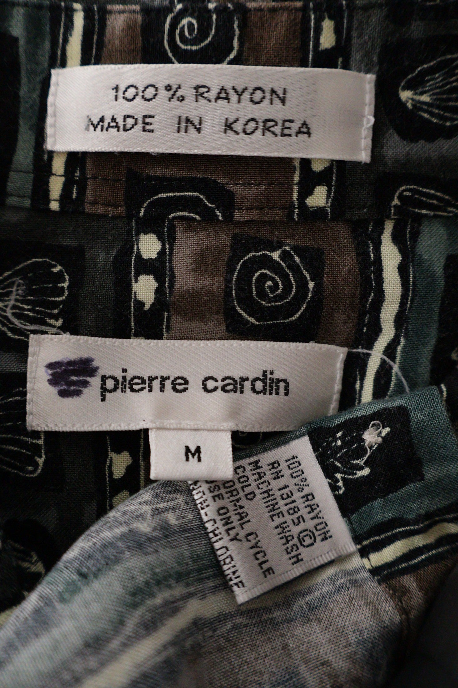 Camasa Pierre Cardin multicolor mărime M etichetă mărime și compoziție second-hand premium