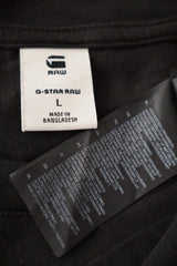 Tricou G-STAR RAW negru mărime L etichetă mărime și compoziție second-hand premium