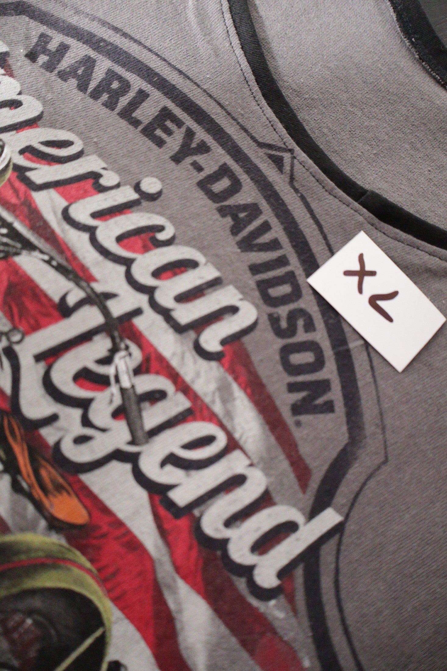 Tricou Harley-Davidson gri mărime XL etichetă mărime și compoziție second-hand premium