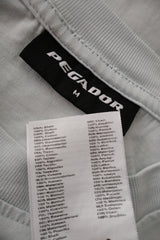 Tricou PEGADOR gri deschis mărime M etichetă mărime și compoziție second-hand premium