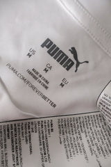 Tricou PUMA alb mărime M etichetă mărime și compoziție second-hand premium
