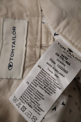 Pantaloni Tom Tailor bej mărime M etichetă mărime și compoziție second-hand premium
