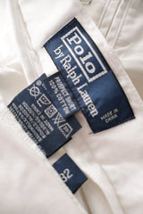 Pantaloni scurti Polo by Ralph Lauren alb mărime S etichetă mărime și compoziție second-hand premium