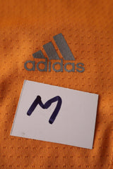 Tricou adidas portocaliu mărime M etichetă mărime și compoziție second-hand premium
