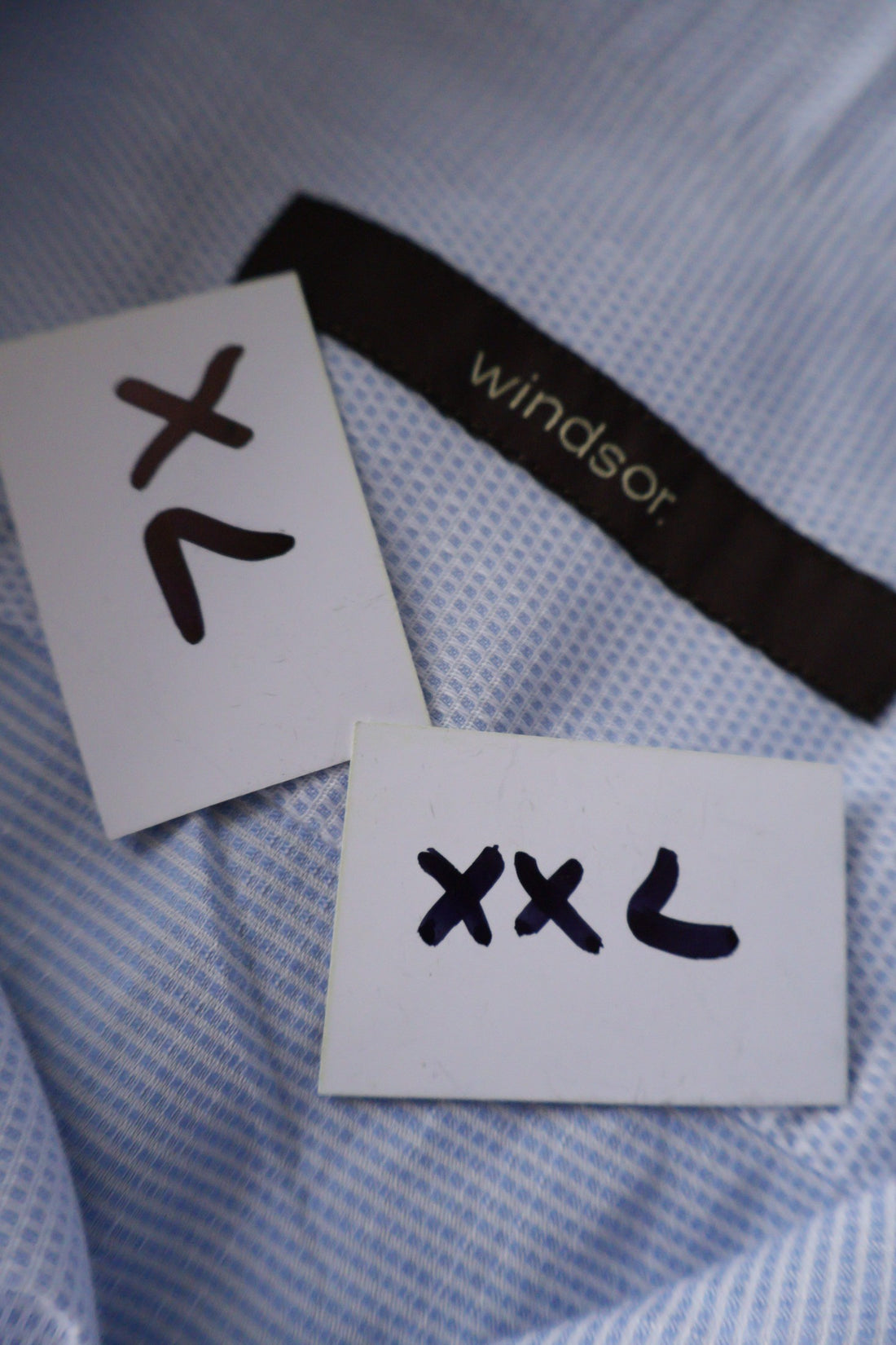 Camasa Windsor albastru deschis mărime XXL etichetă mărime și compoziție second-hand premium