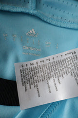 Tricou adidas albastru deschis mărime S etichetă mărime și compoziție second-hand premium