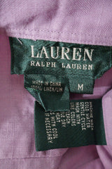 Camasa Ralph Lauren liliac mărime M etichetă mărime și compoziție second-hand premium