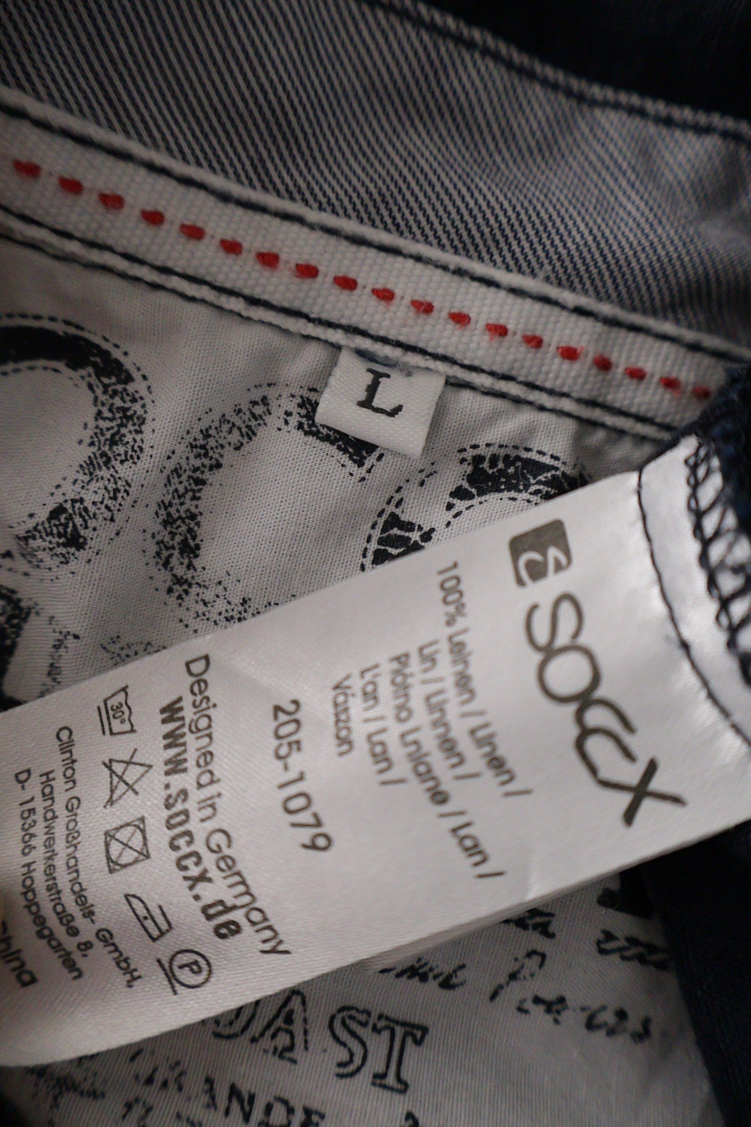 Camasa Soccx albastru închis mărime L etichetă mărime și compoziție second-hand premium