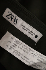 Pantaloni ZARA verde închis mărime XL etichetă mărime și compoziție second-hand premium