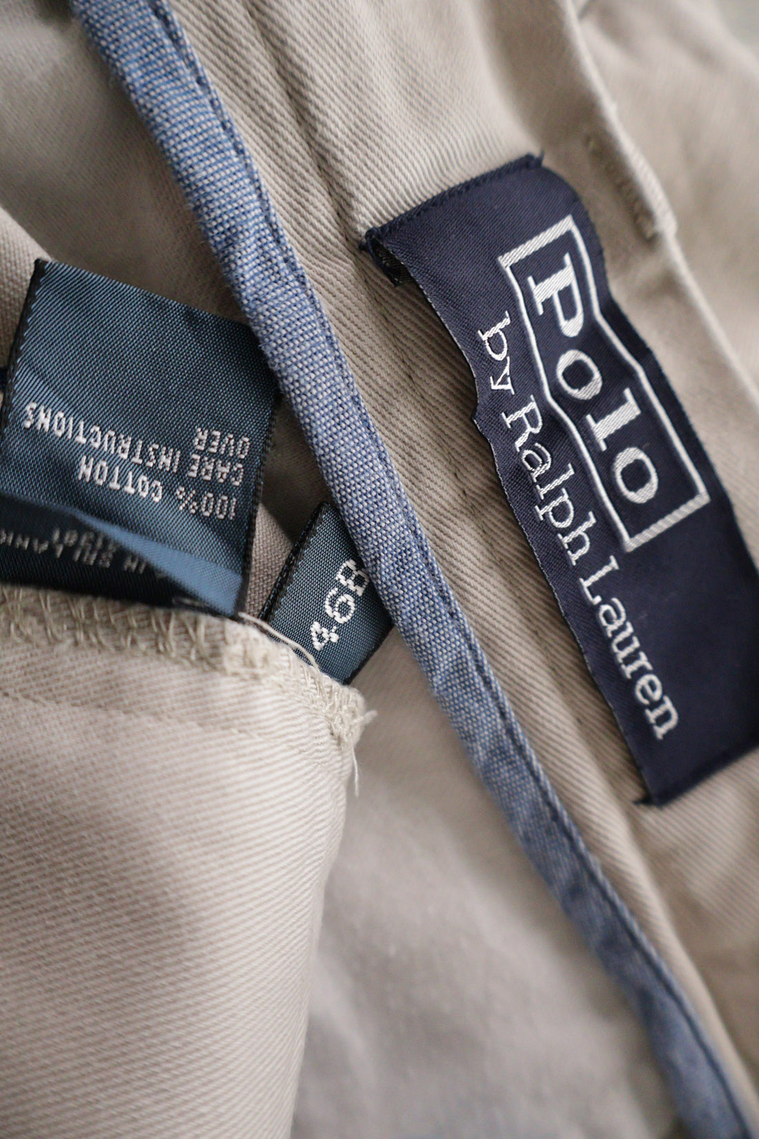 Pantaloni scurti Polo Ralph Lauren bej deschis mărime 4XL+ etichetă mărime și compoziție second-hand premium