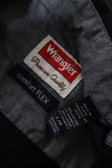 Camasa Wrangler negru mărime L etichetă mărime și compoziție second-hand premium