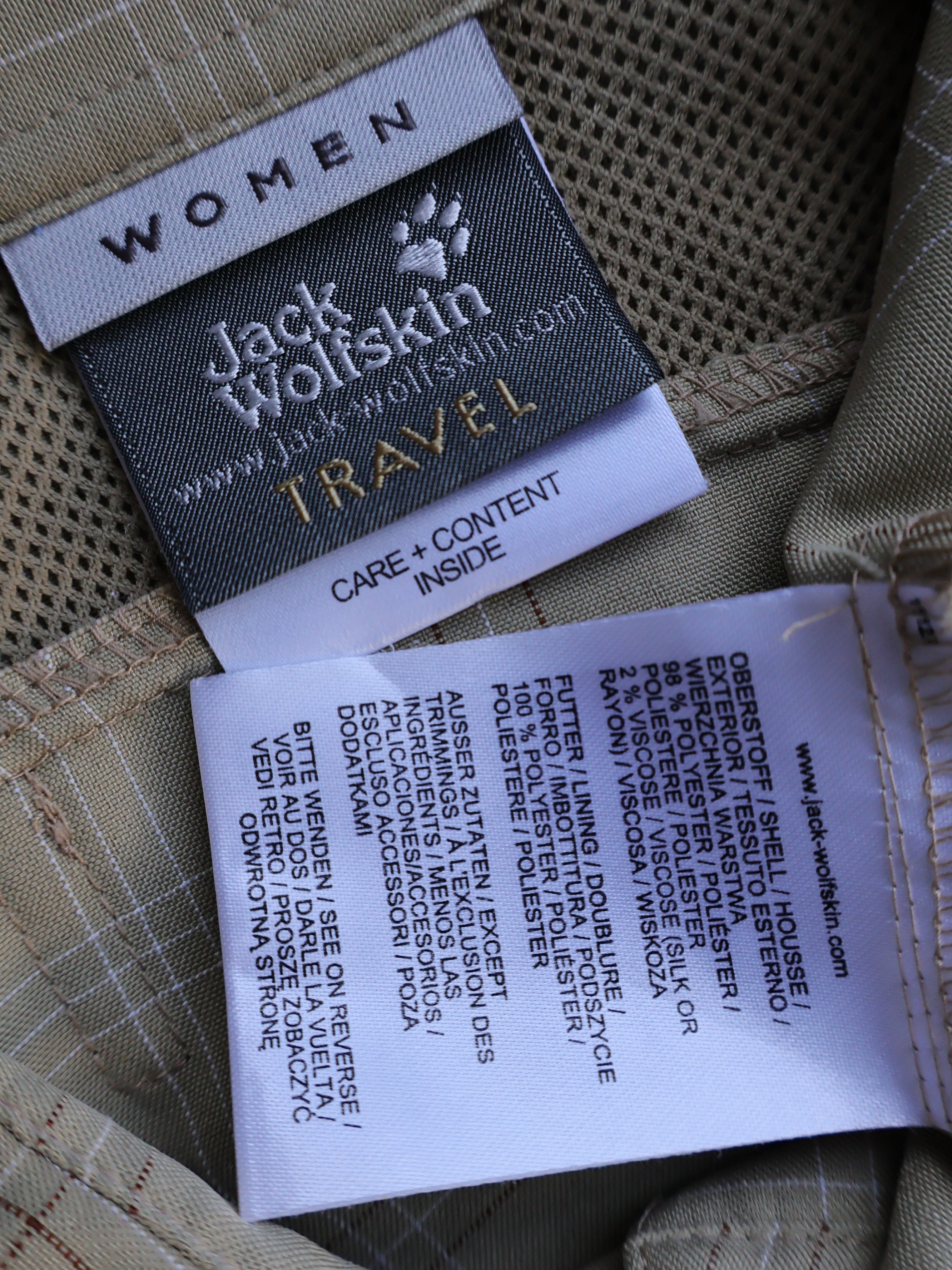 Eticheta marime si compozitie - Camasa Jack Wolfskin - M - Femei