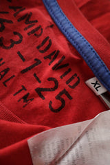 Tricou Camp David roșu mărime XL etichetă mărime și compoziție second-hand premium