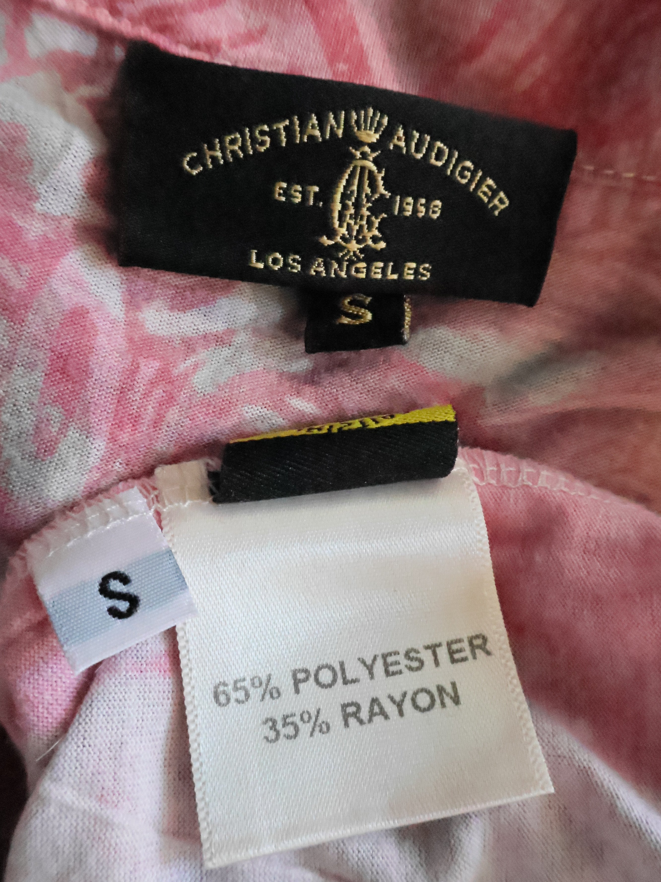 Eticheta marime si compozitie - Tricou Christian Audigier - S - Femei