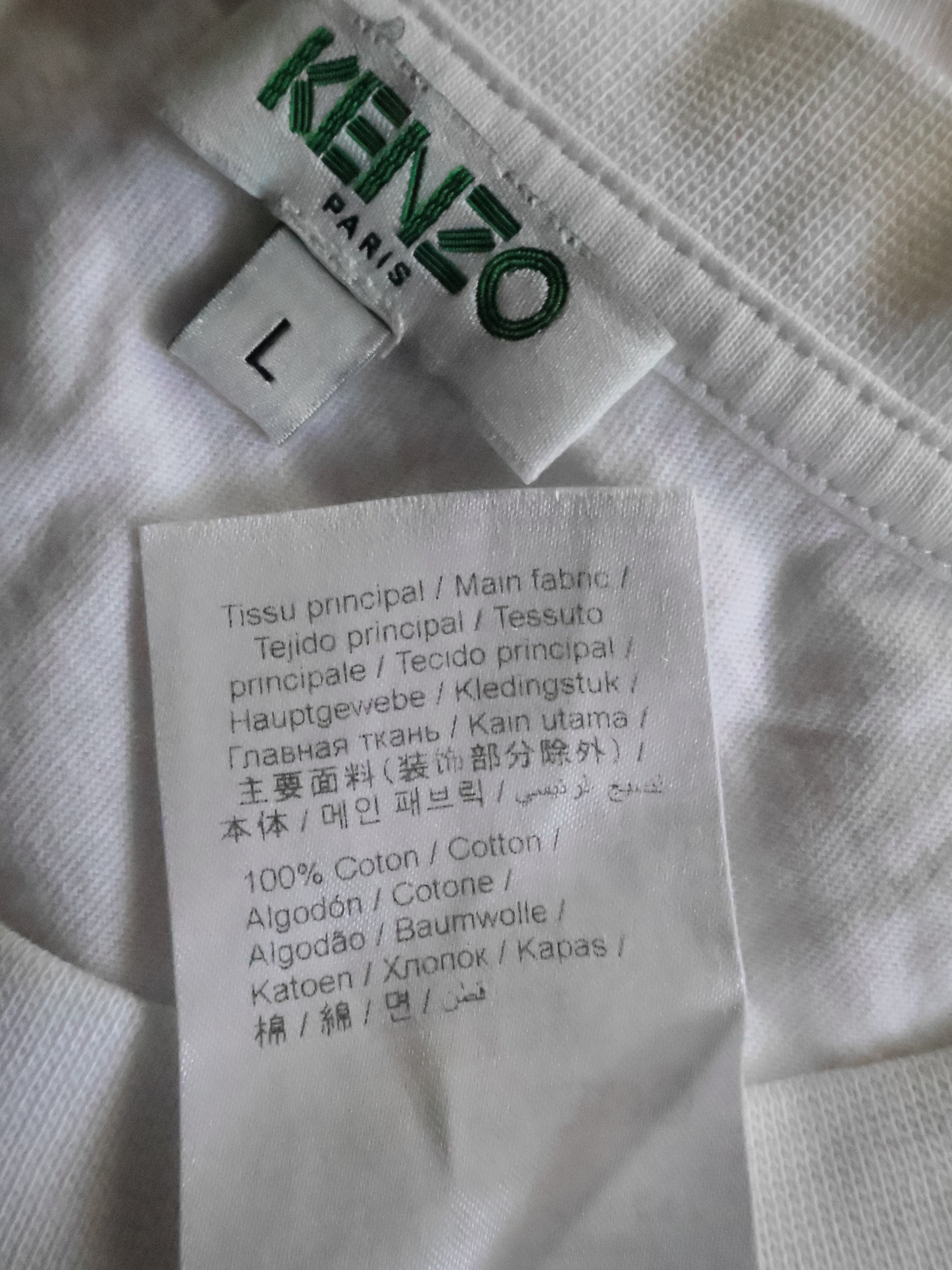 Eticheta marime si compozitie - Tricou Kenzo - L - Femei