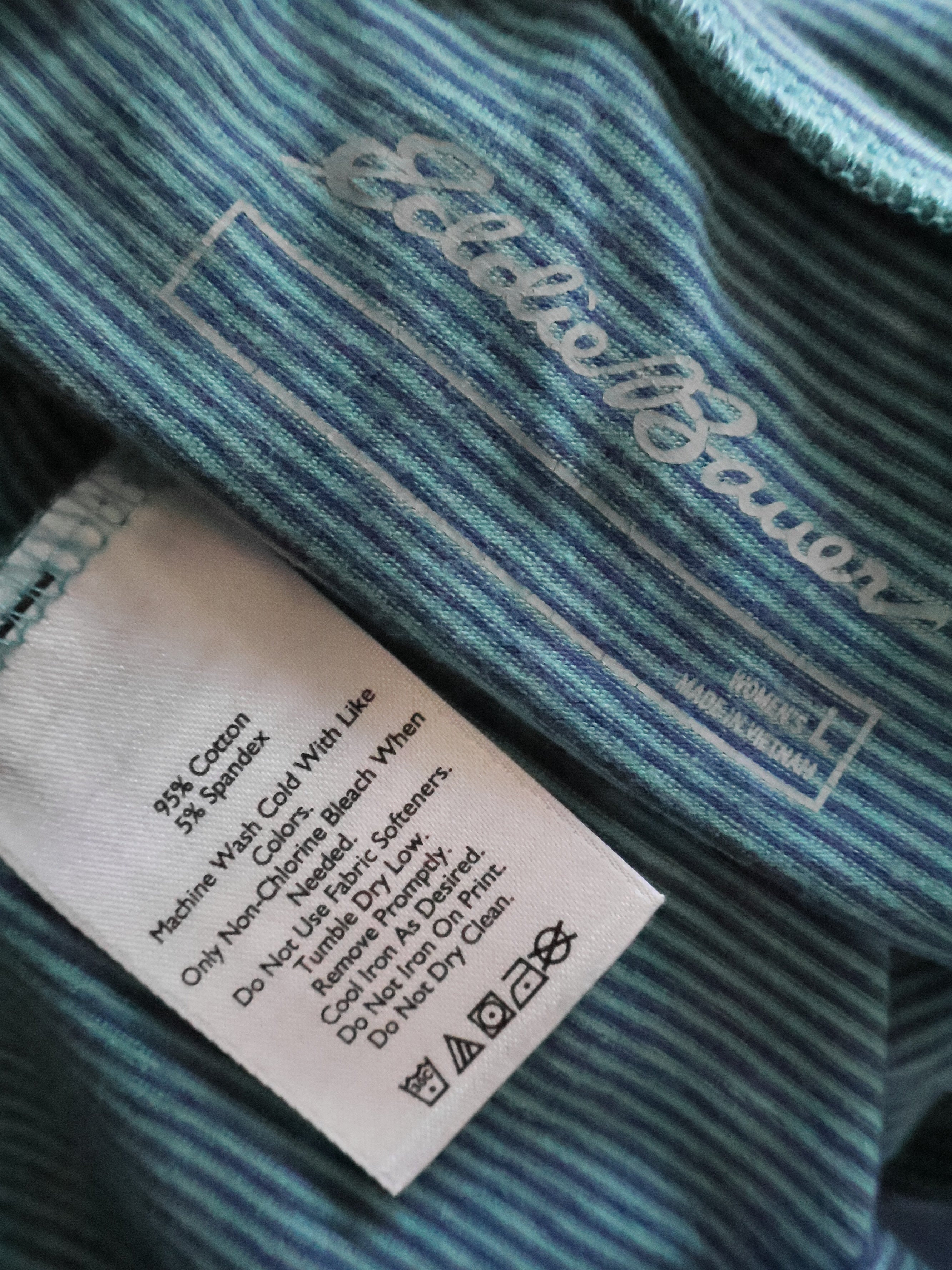 Eticheta marime si compozitie - Tricou Eddie Bauer - L - Femei