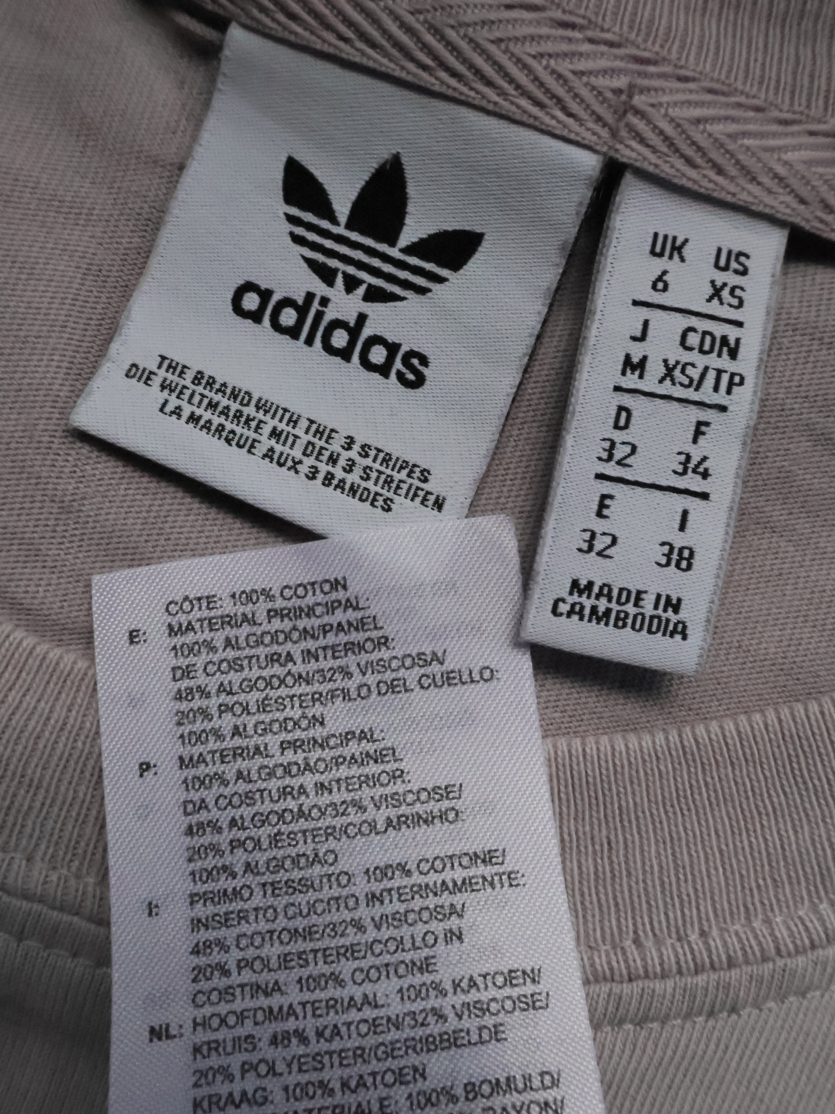 Eticheta marime si compozitie - Top Adidas - XS - Femei