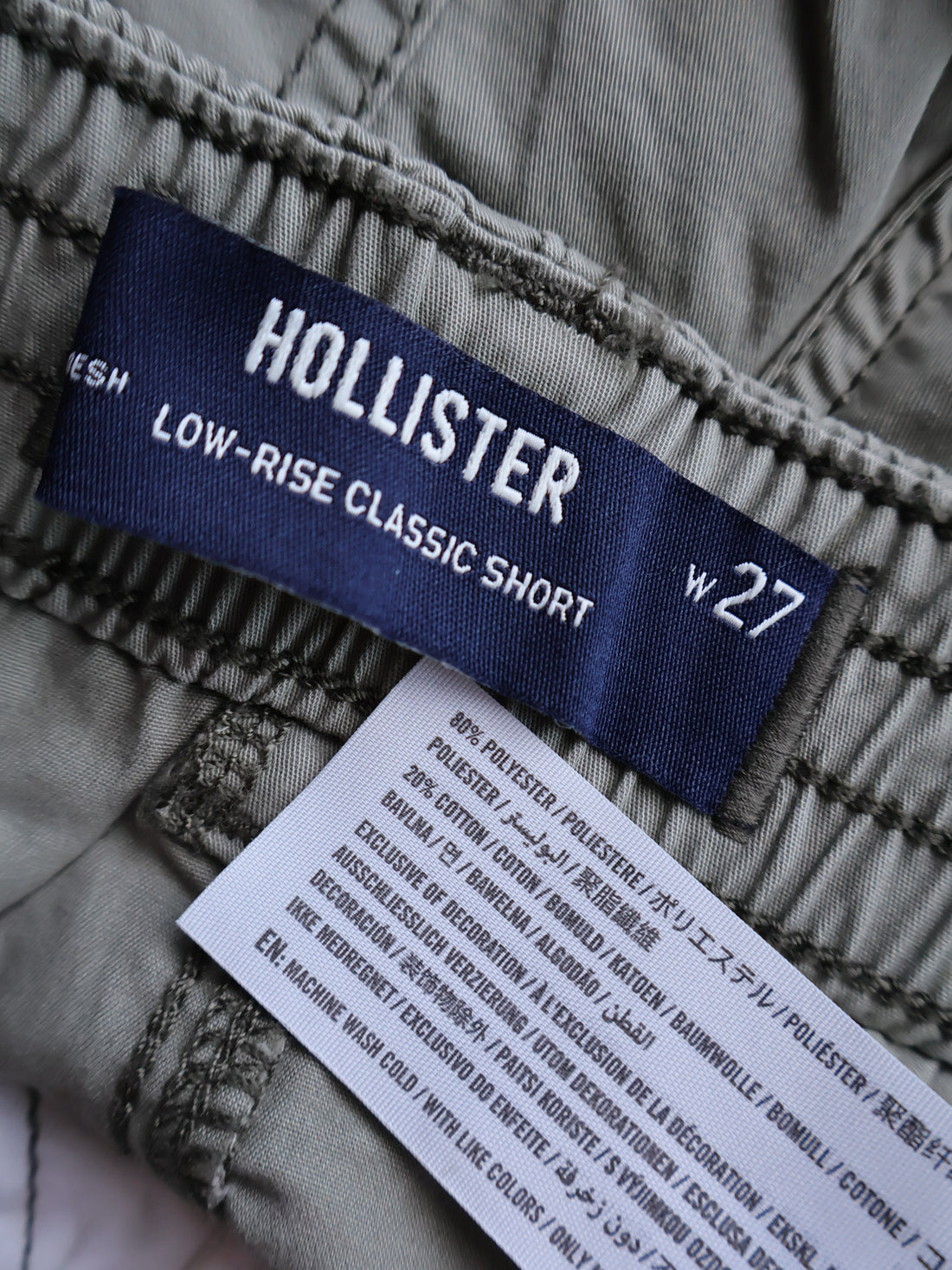 Eticheta marime si compozitie - Blugi Hollister - W27 - Femei
