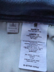 Eticheta marime si compozitie - Blugi G-Star Raw - W28 - Femei