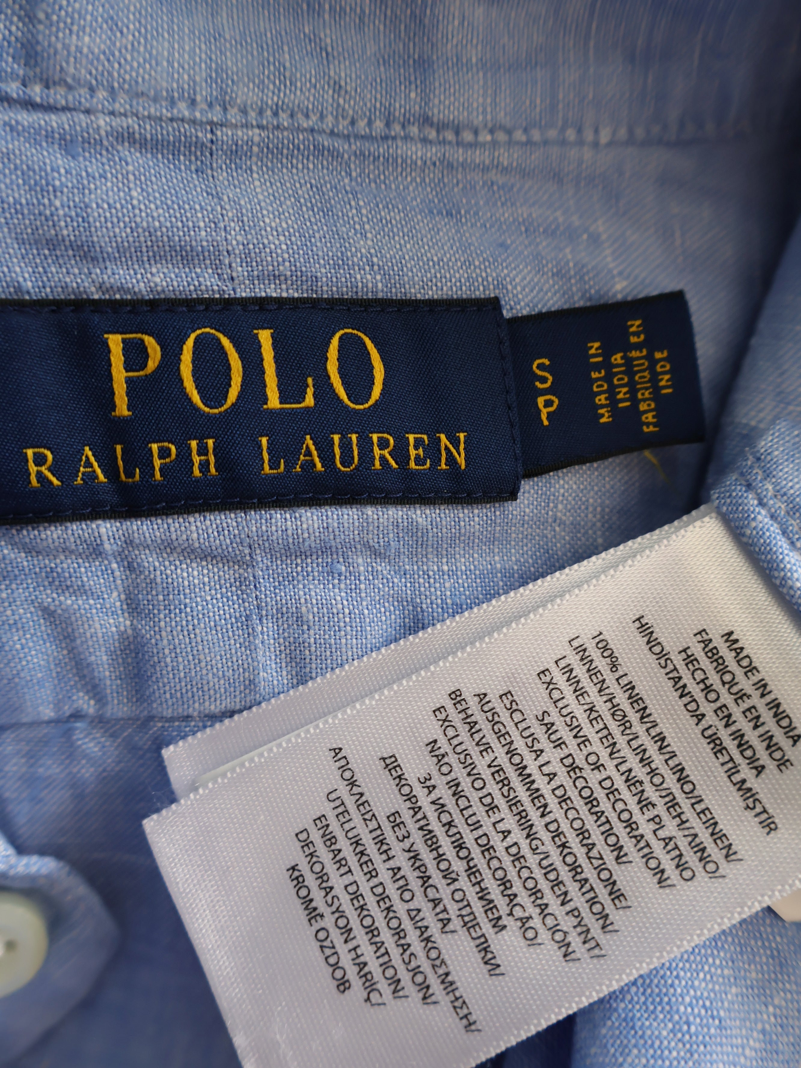 Eticheta marime si compozitie - Camasa RALPH LAUREN - S - Barbati