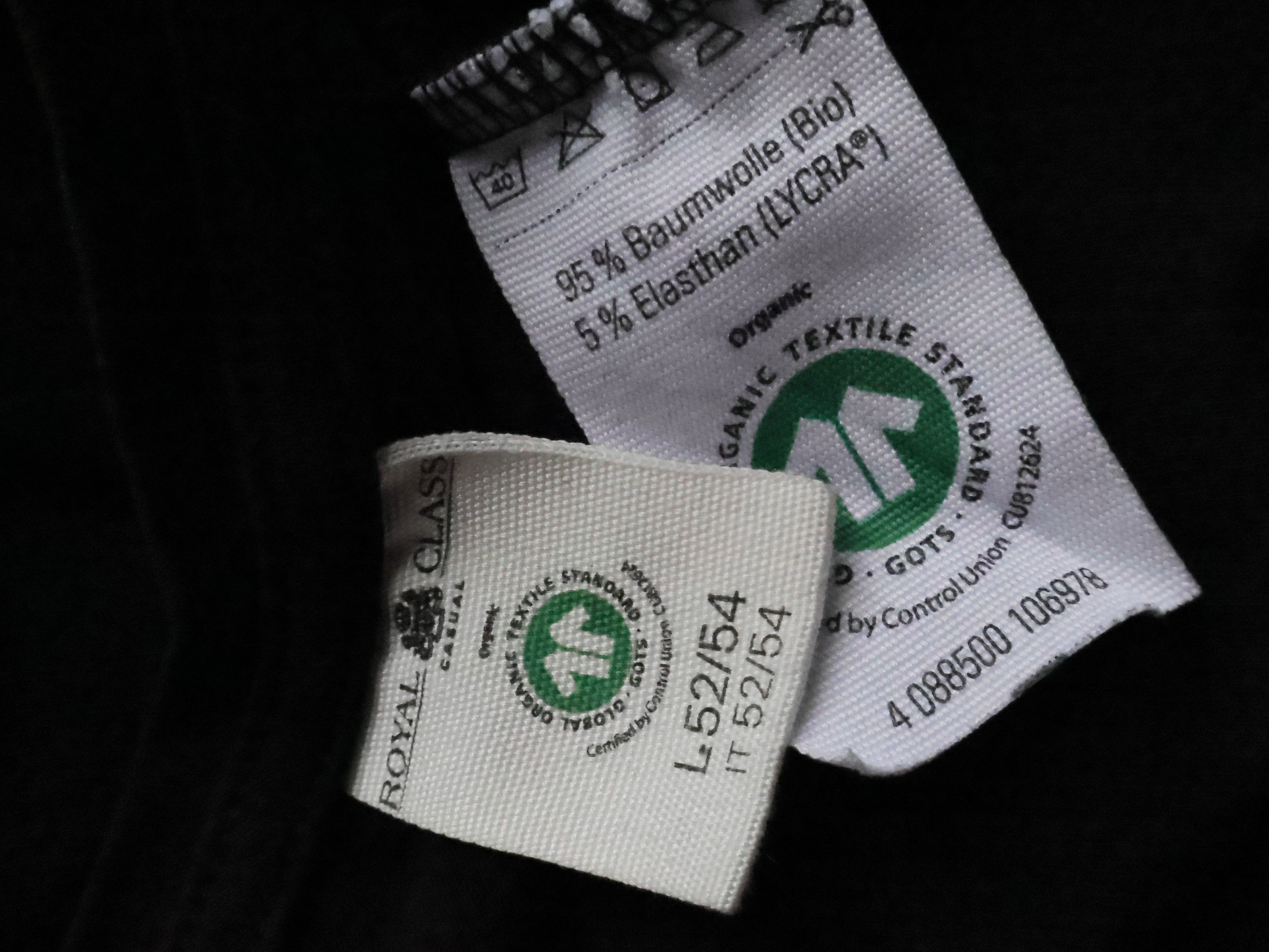 Eticheta marime si compozitie - Tricou ROYAL CLASS - L - Barbati