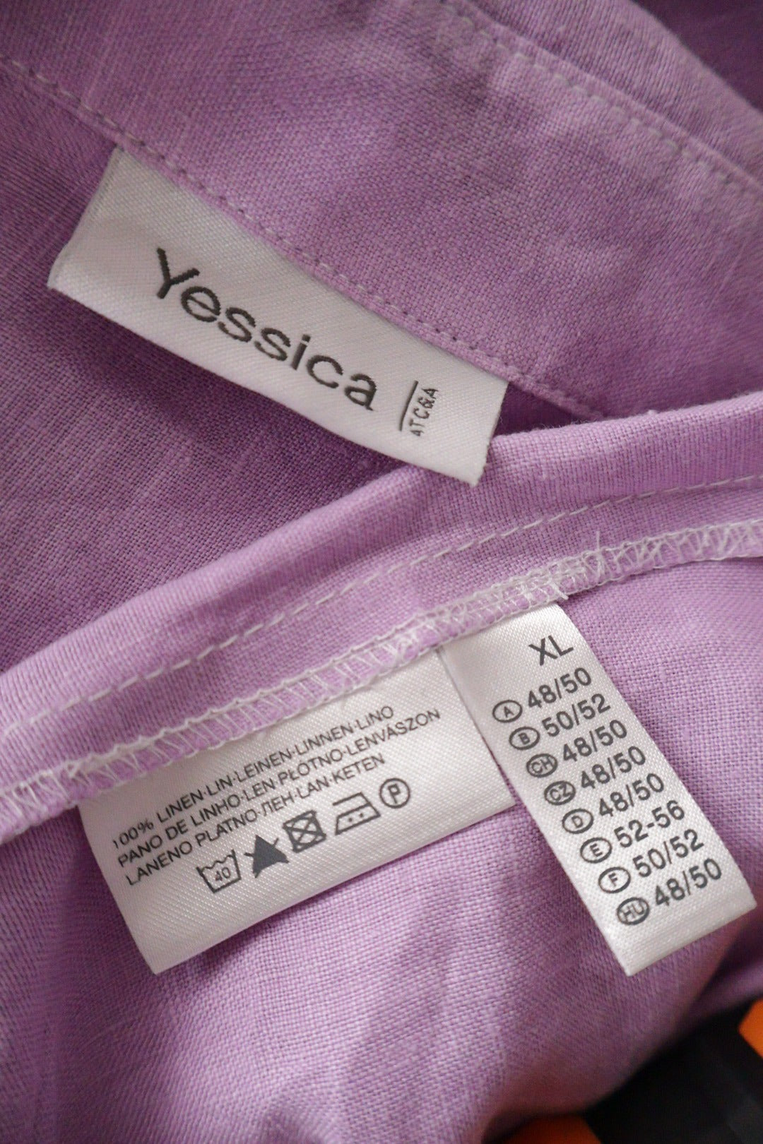 Camasa Yessica lila mărime XL etichetă mărime și compoziție second-hand premium