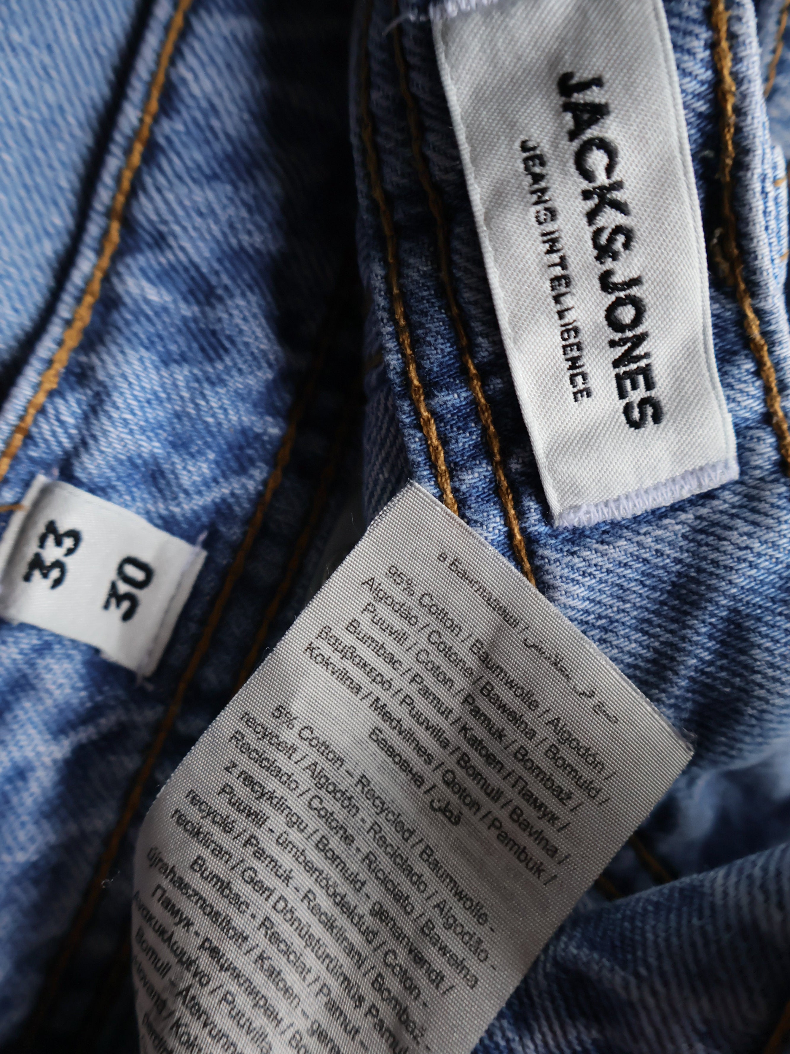 Eticheta marime si compozitie - Blugi Jack&Jones - W33 - Barbati