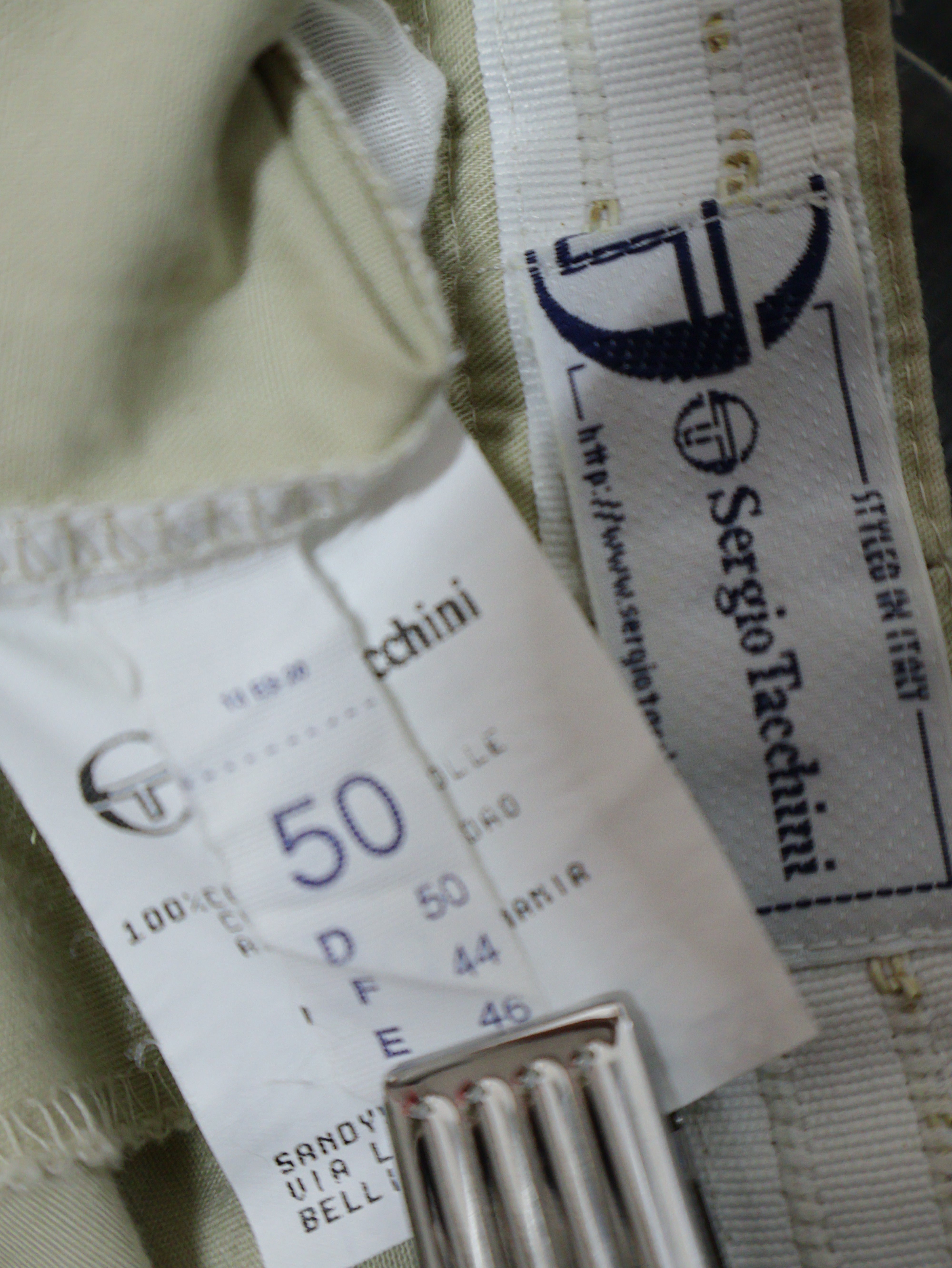 Eticheta marime si compozitie - Bermude Sergio Tacchini - L - Barbati